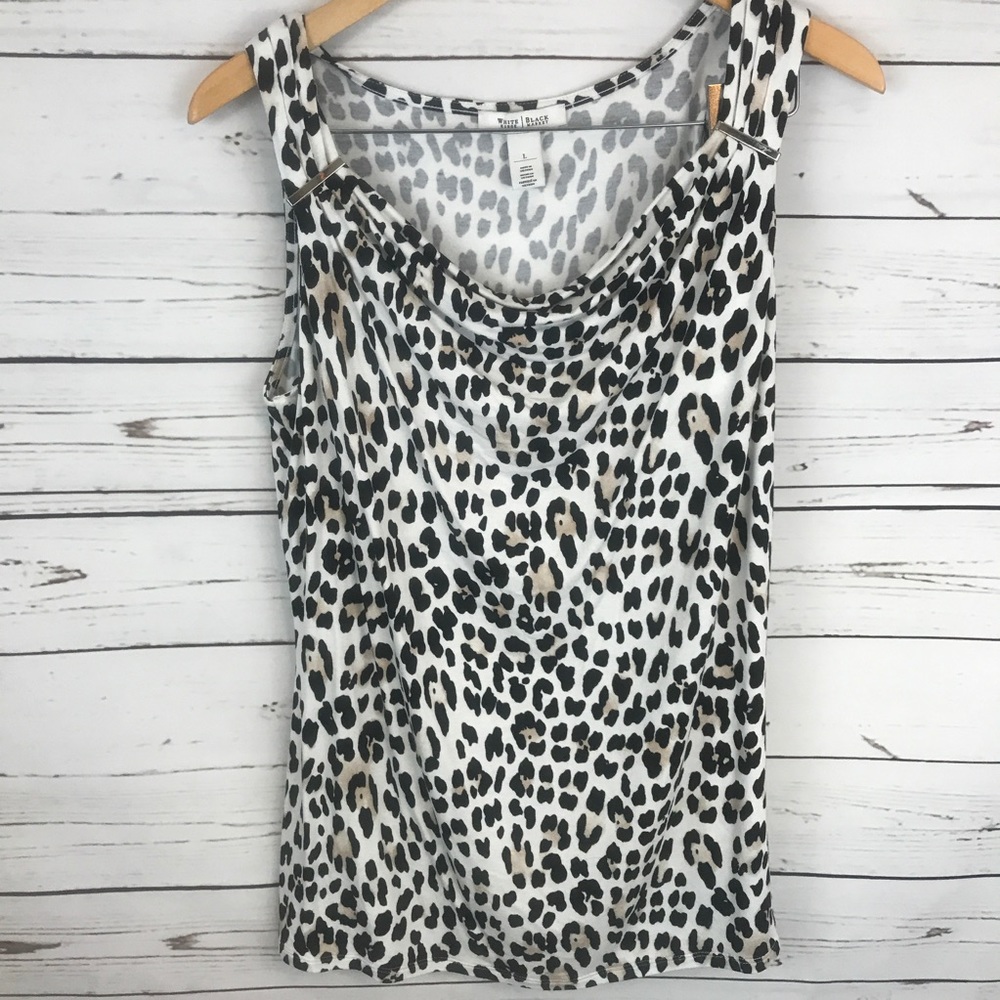 WHBM Leopard Sleeveless top Large